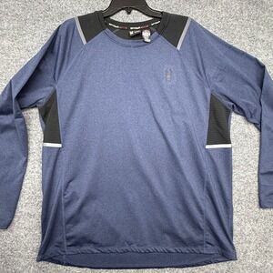 Spyder Active Mens XL Blue Long Sleeve Performance Training Shirt SPM100U